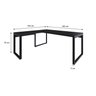 Escrivaninha Mesa Escritório em L Yon Presidente 190x70x75 190cm Industrial Preto - 3