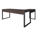 Ver imagem 6 de Escrivaninha Mesa Escritório em L Yon Presidente com 190x70x75 1 Gaveta 190cm Industrial Terracota e Preto Marrom