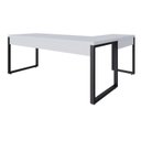 Ver imagem 6 de Escrivaninha Mesa Escritório em L Yon Presidente com 190x70x75 1 Gaveta 190cm Industrial Branco e Preto