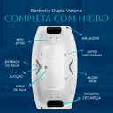 Ver imagem 4 de Banheira Dupla Verona Completa com Hidro em Acrílico - 127v