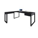 Ver imagem 4 de Escrivaninha Mesa Escritório em L Yon Presidente com 190x70x75 1 Gaveta 190cm Industrial Preto