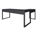 Ver imagem 6 de Escrivaninha Mesa Escritório em L Yon Presidente com 190x70x75 1 Gaveta 190cm Industrial Preto
