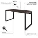 Ver imagem 5 de Escrivaninha Mesa Escritório Yon Diretor 150x70x75