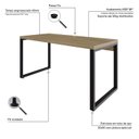 Ver imagem 6 de Escrivaninha Mesa Escritório Yon Diretor 150x70x75 150cm Industrial Vermont Marrom
