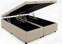 Ver imagem 1 de Cama Box Baú Casal Bipartido 69 Diversas Cores (138x188x42):corino Bege/casal