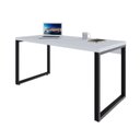 Ver imagem 7 de Escrivaninha Mesa Escritório Yon Diretor 150x70x75 150cm Industrial Branco e Preto
