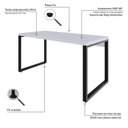 Ver imagem 5 de Escrivaninha Mesa Escritório Yon Diretor 150x70x75