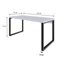 Ver imagem 3 de Escrivaninha Mesa Escritório Yon Diretor 150x70x75 150cm Industrial Branco e Preto