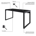 Ver imagem 6 de Escrivaninha Mesa Escritório Yon Diretor 150x70x75 150cm Industrial Preto