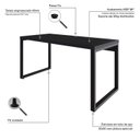 Ver imagem 5 de Escrivaninha Mesa Escritório Yon Diretor 150x70x75