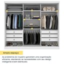 Ver mais imagens de Guarda-Roupa Casal com Espelho 3 Portas de Correr e 6 Gavetas 270cm Multimóveis CR35495 Neve