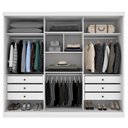 Ver imagem 5 de Guarda-Roupa Casal com Espelho 3 Portas de Correr e 6 Gavetas 270cm Multimóveis CR35495 Neve
