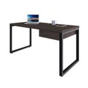 Ver imagem 4 de Escrivaninha Mesa Escritório Yon Diretor com 150x70x75 1 Gaveta 150cm Industrial Terracota e Preto Marrom