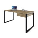 Ver imagem 4 de Escrivaninha Mesa Escritório Yon Diretor com 150x70x75 1 Gaveta 150cm Industrial Vermont Marrom