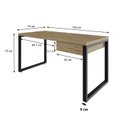 Ver imagem 3 de Escrivaninha Mesa Escritório Yon Diretor com 150x70x75 1 Gaveta 150cm Industrial Vermont Marrom