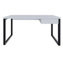 Ver imagem 2 de Escrivaninha Mesa Escritório Yon Diretor com 150x70x75 1 Gaveta 150cm Industrial Branco e Preto
