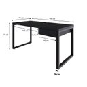 Ver imagem 3 de Escrivaninha Mesa Escritório Yon Diretor com 1 Gaveta 150x70x75