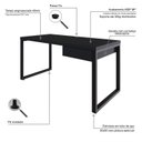 Ver imagem 5 de Escrivaninha Mesa Escritório Yon Diretor com 1 Gaveta 150x70x75