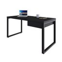 Ver imagem 4 de Escrivaninha Mesa Escritório Yon Diretor com 150x70x75 1 Gaveta 150cm Industrial Preto