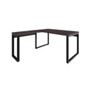 Ver imagem 2 de Escrivaninha Mesa Escritório em L Yon Diretor 150x70x75 150cm Industrial Terracota E Preto