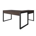 Ver imagem 6 de Escrivaninha Mesa Escritório em L Yon Diretor 150x70x75 150cm Industrial Terracota e Preto Marrom