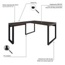 Ver imagem 5 de Escrivaninha Mesa Escritório em L Yon Diretor 150x70x75 150cm Industrial Terracota E Preto