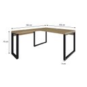Ver imagem 3 de Escrivaninha Mesa Escritório em L Yon Diretor 150x70x75 150cm Industrial Vermont E Preto