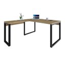Ver imagem 4 de Escrivaninha Mesa Escritório em L Yon Diretor 150x70x75 150cm Industrial Vermont E Preto