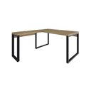 Ver imagem 2 de Escrivaninha Mesa Escritório em L Yon Diretor 150x70x75 150cm Industrial Vermont E Preto