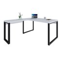 Ver imagem 4 de Escrivaninha Mesa Escritório em L Yon Diretor 150x70x75 150cm Industrial Branco E Preto