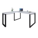 Ver imagem 4 de Escrivaninha Mesa Escritório em L Yon Diretor 150x70x75 150cm Industrial Branco e Preto