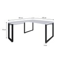 Ver imagem 3 de Escrivaninha Mesa Escritório em L Yon Diretor 150x70x75 150cm Industrial Branco e Preto