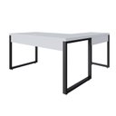 Ver imagem 6 de Escrivaninha Mesa Escritório em L Yon Diretor 150x70x75 150cm Industrial Branco E Preto