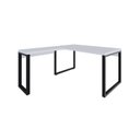 Ver imagem 2 de Escrivaninha Mesa Escritório em L Yon Diretor 150x70x75 150cm Industrial Branco E Preto
