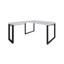 Ver imagem 2 de Escrivaninha Mesa Escritório em L Yon Diretor 150x70x75 150cm Industrial Branco e Preto
