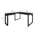 Ver imagem 3 de Escrivaninha Mesa Escritório em L Yon Diretor 150x70x75 150cm Industrial Preto