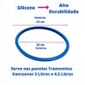 Kit Borracha Válvula Peso e Cabo Panela Pressão Tramontina Vancouver 3 e 4,5 Litros - 20 Cm - 3