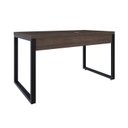 Ver imagem 2 de Escrivaninha Mesa Escritório Yon Operacional 135x70x75 135cm Industrial Terracota e Preto Marrom