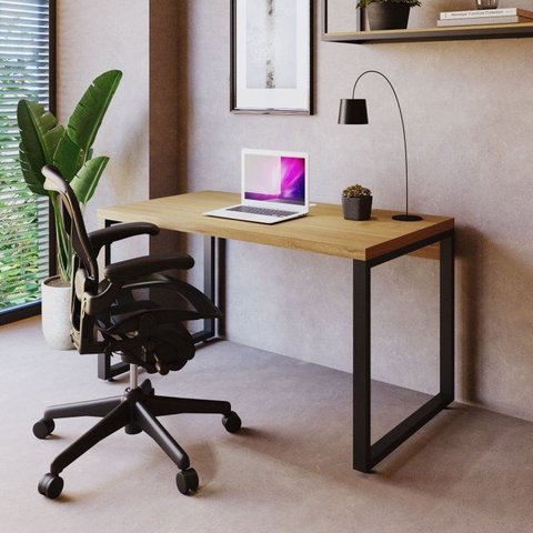 Escrivaninha Mesa Escritório Yon Operacional 135x70x75 135cm Industrial Vermont Marrom