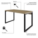 Ver imagem 4 de Escrivaninha Mesa Escritório Yon Operacional 135x70x75 135cm Industrial Vermont Marrom