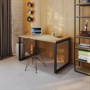 Ver imagem 7 de Escrivaninha Mesa Escritório Yon Operacional 135x70x75 135cm Industrial Vermont