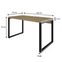 Ver imagem 3 de Escrivaninha Mesa Escritório Yon Operacional 135x70x75 135cm Industrial Vermont