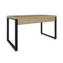 Ver imagem 7 de Escrivaninha Mesa Escritório Yon Operacional 135x70x75 135cm Industrial Vermont Marrom