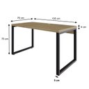 Ver imagem 3 de Escrivaninha Mesa Escritório Yon Operacional 135x70x75 135cm Industrial Vermont Marrom