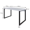 Ver imagem 4 de Escrivaninha Mesa Escritório Yon Operacional 135x70x75 135cm Industrial Branco e Preto