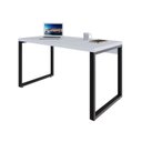Ver mais imagens de Escrivaninha Mesa Escritório Yon Operacional 135x70x75 135cm Industrial Branco e Preto