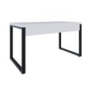Ver imagem 5 de Escrivaninha Mesa Escritório Yon Operacional 135x70x75 135cm Industrial Branco e Preto