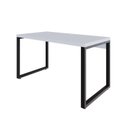Ver imagem 3 de Escrivaninha Mesa Escritório Yon Operacional 135x70x75 135cm Industrial Branco e Preto