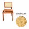Conjunto Mesa com 4 Cadeiras de Madeira Maciça Rattan Natural e Estofada Daren Espresso Móveis - 17