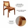 Conjunto Mesa com 4 Cadeiras de Madeira Maciça Rattan Natural e Estofada Daren Espresso Móveis - 13